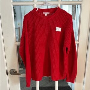 G58.    Joe Fresh Vibrant Red Crewneck Sweater